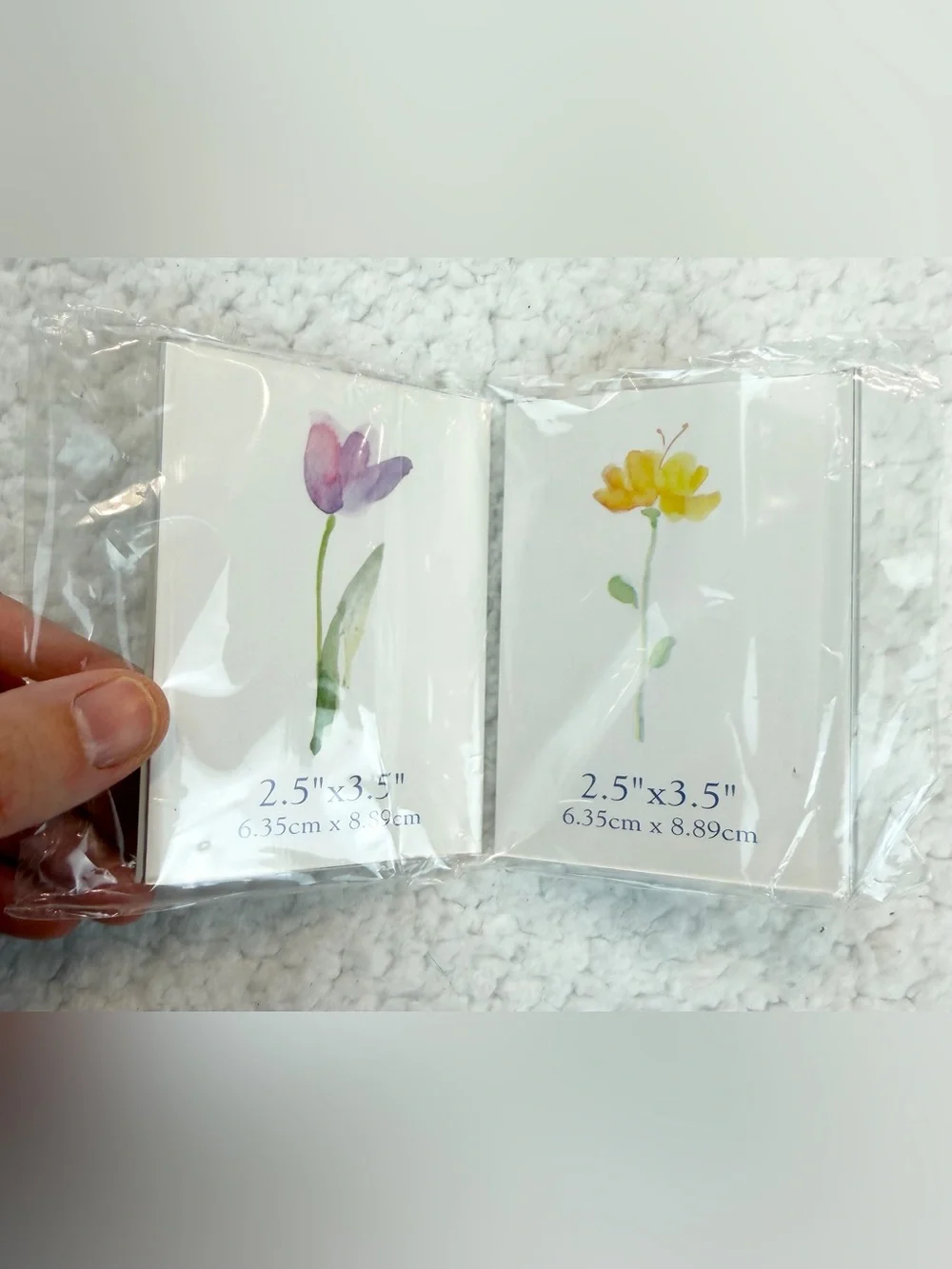 (VTG) LONG'S • Clear Acrylic Double Picture Frames, Set of 4